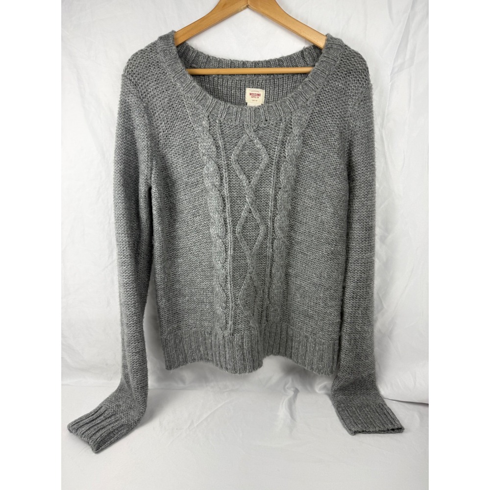 Mossimo Supply Co. Gray Cable Knit Sweater L